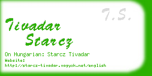 tivadar starcz business card